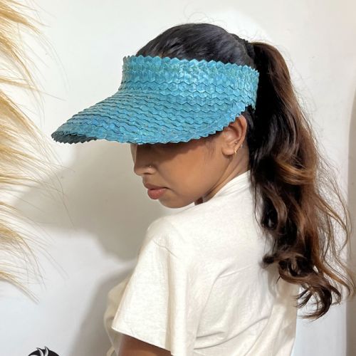 blue cap natural raffia Bali Indonesia Asia manufacturer